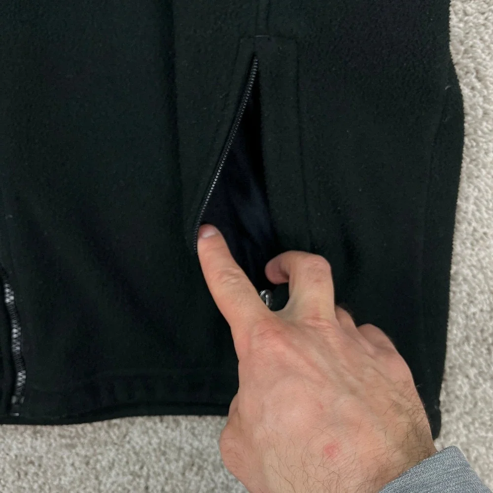 The‎ North Face Jacket Mens Large Black Long Sleeve Full Zip Fleece Performance